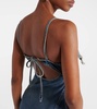 Delouise ruffled denim midi dress