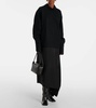 Convertible wool midi dress