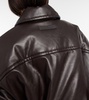 Padded coated jersey bomber jacket