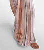 Striped lamé kaftan