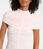 Ruched jersey midi dress