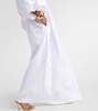 Puff-sleeve cotton maxi dress