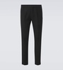 Silk, wool, and mohair straight pants