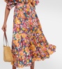 Piment floral silk and cotton midi dress