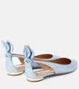 Bow-detail leather ballet flats