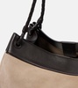 Parachute Knot Maxi suede tote bag