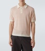 Linen and silk polo shirt