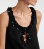 Delis sequined cutout crêpe minidress