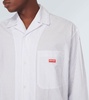 Pinstriped cotton poplin shirt