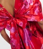 Poly bow-detail taffeta maxi dress