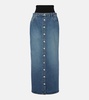 Denim maxi skirt