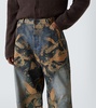 2023 printed wide-leg jeans