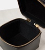 Cube leather vanity bag