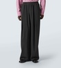 Logo embroidered wide-leg pants
