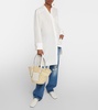 Medium leather-trimmed basket tote