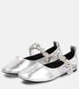 Elsa metallic faux leather ballet flats