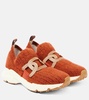 Kate leather-trimmed slip-on sneakers 