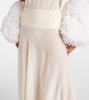 Low-rise virgin wool maxi skirt
