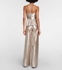 Justin halterneck lamé top