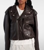 Leather biker jacket