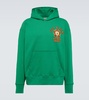 Printed cotton hoodie