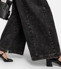 Distressed wide-leg jeans