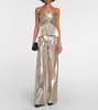 Justin halterneck lamé top