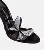 Embellished leather sandals