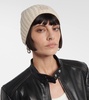 Face ribbed-knit wool beanie