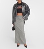 Distressed leather jacket