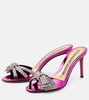 Shooting embellished mules