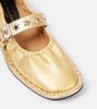 Falabella metallic Mary Jane flats