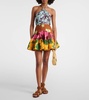 Poppy printed halterneck minidress