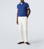 Cotton, silk, and cashmere polo shirt