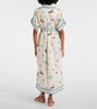 Sandy embroidered linen shirt dress