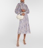 Galoa floral cotton midi dress