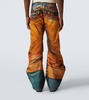 2006M trompe l'œil barrel-leg jeans