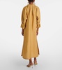 Jene linen and silk-blend shirt dress