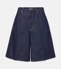 Nolan high-rise denim Bermuda shorts