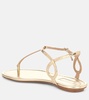 Almost Bare metallic leather sandals
