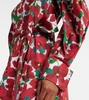 Floral cotton-blend shirt dress