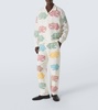 Piscine appliqué linen straight pants