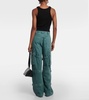 Vivian Strap mid-rise wide-leg jeans