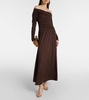 Charlotte off-shoulder jersey maxi dress