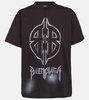 Metal Bb Stencil T-shirt Oversized in Black/white