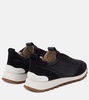 Monili suede-trimmed sneakers