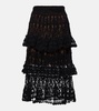 Elsie crochet cotton midi skirt