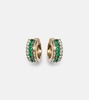 Lola 18kt gold earrings with emeralds and diamonds