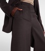 High-rise wool wide-leg pants
