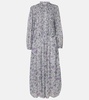 Dalida printed cotton voile midi dress